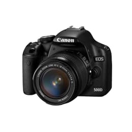 naaimachine Zorgvuldig lezen uitbreiden Spiegelreflexcamera Canon EOS 500D Zwart + Lens Canon Zoom Lens EF-S 18-55  mm f/3.5-5.6 III | Back Market