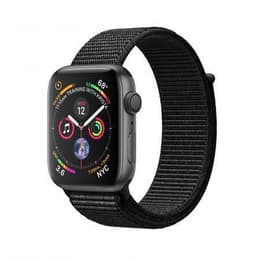 Apple Watch Series 4 (2018) GPS + Cellular 44 mm - Aluminium Spacegrijs - Geweven sportbandje Zwart