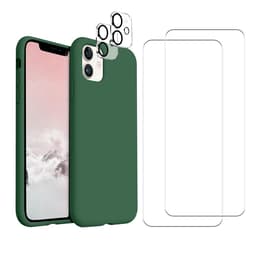 Hoesje iPhone 11 en 2 beschermende schermen - Silicone -