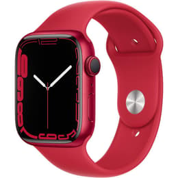 Apple Watch Series 7 (2021) GPS 45 mm - Aluminium Rood - Sportbandje Rood