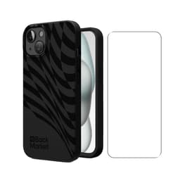 Back Market Hoesje iPhone 15 en beschermend scherm - Gerecycled plastic - Zwart