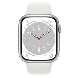 Apple Watch Series 9 (2023) GPS 41 mm - Aluminium Zilver - Sportbandje Wit