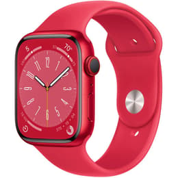 Apple Watch Series 9 (2023) GPS 45 mm - Aluminium Rood - Sportbandje Rood